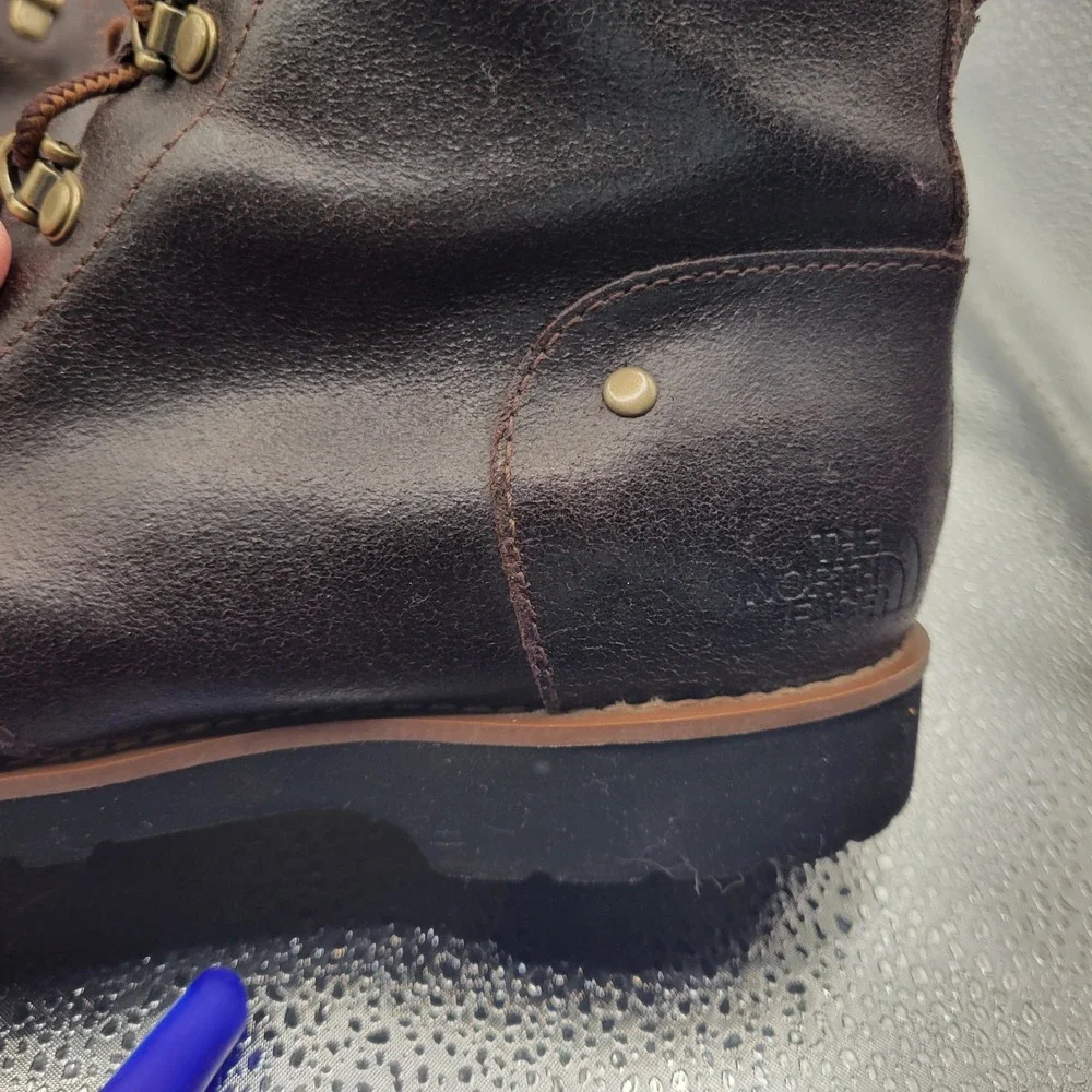 The North Face Womens US 8 EU 39 Ballard Lace II Brown Leather Boots Distressed